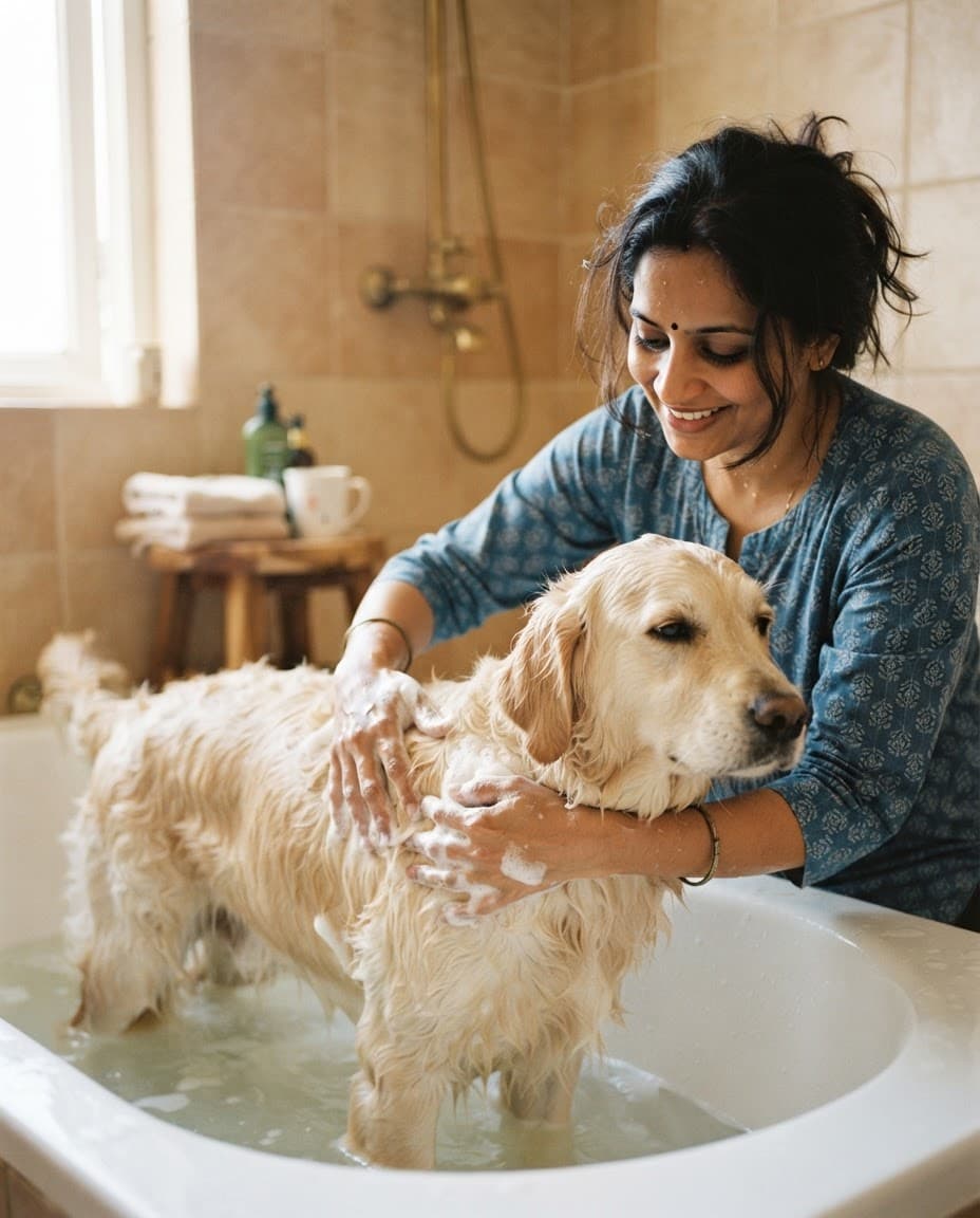 Cleanse: A warm herbal bath and conditioning, with gentle hands and no cages.